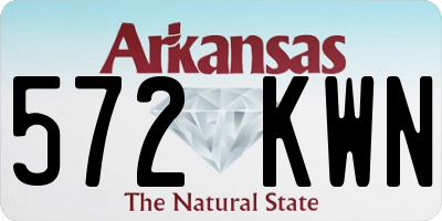AR license plate 572KWN