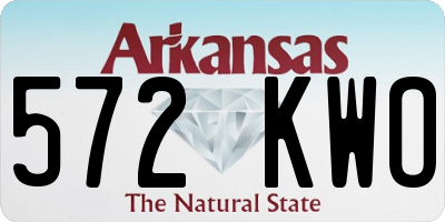 AR license plate 572KWO