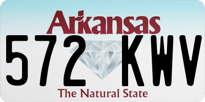 AR license plate 572KWV