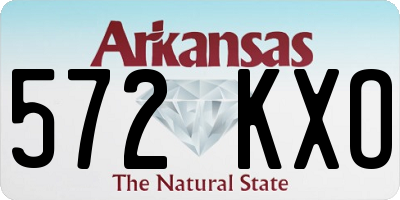 AR license plate 572KXO
