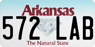 AR license plate 572LAB