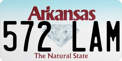 AR license plate 572LAM