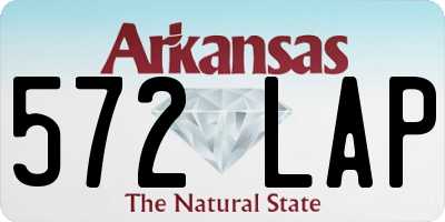 AR license plate 572LAP