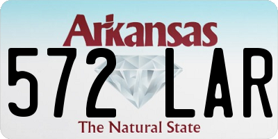 AR license plate 572LAR