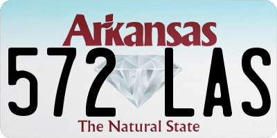 AR license plate 572LAS