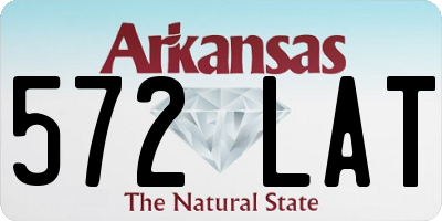 AR license plate 572LAT