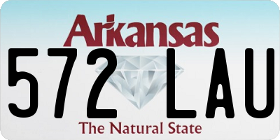 AR license plate 572LAU