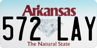 AR license plate 572LAY