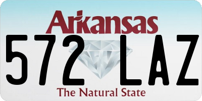 AR license plate 572LAZ