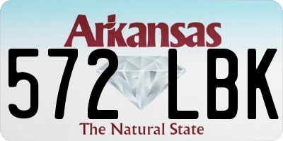 AR license plate 572LBK