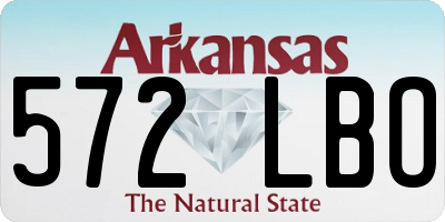 AR license plate 572LBO