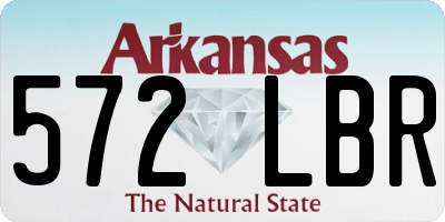 AR license plate 572LBR