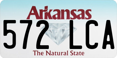 AR license plate 572LCA