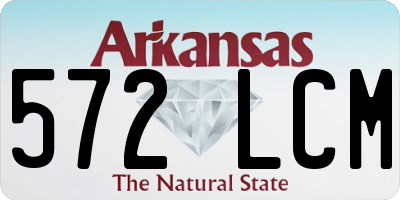 AR license plate 572LCM
