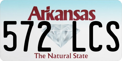 AR license plate 572LCS