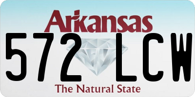 AR license plate 572LCW
