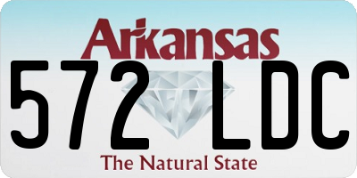 AR license plate 572LDC