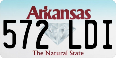 AR license plate 572LDI