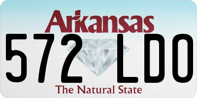 AR license plate 572LDO