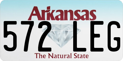 AR license plate 572LEG