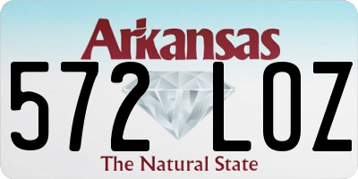 AR license plate 572LOZ