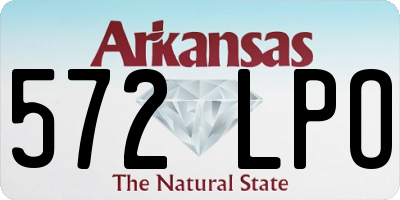 AR license plate 572LPO