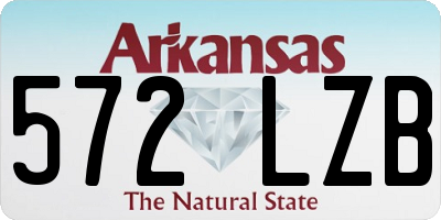 AR license plate 572LZB