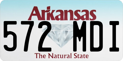 AR license plate 572MDI