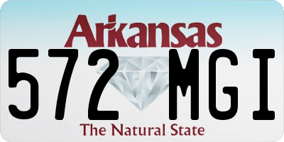 AR license plate 572MGI
