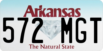 AR license plate 572MGT
