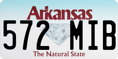 AR license plate 572MIB