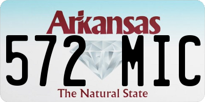 AR license plate 572MIC