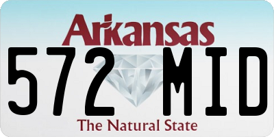 AR license plate 572MID