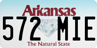 AR license plate 572MIE