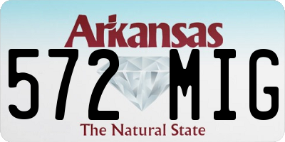 AR license plate 572MIG