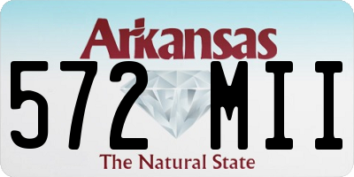 AR license plate 572MII