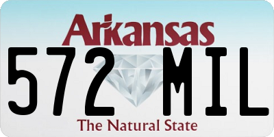 AR license plate 572MIL