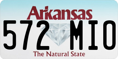 AR license plate 572MIO
