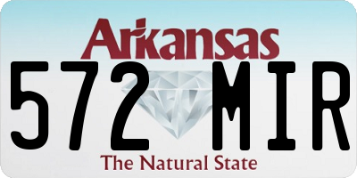AR license plate 572MIR