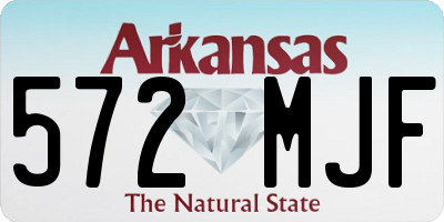 AR license plate 572MJF