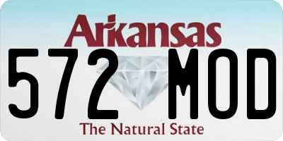 AR license plate 572MOD