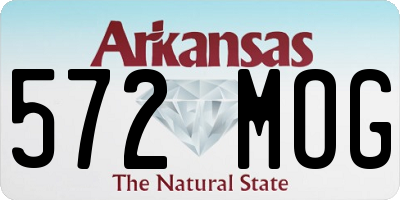 AR license plate 572MOG