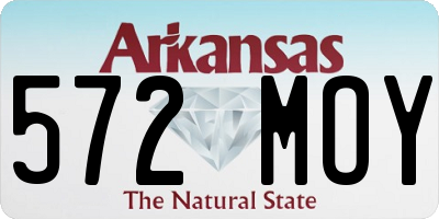 AR license plate 572MOY