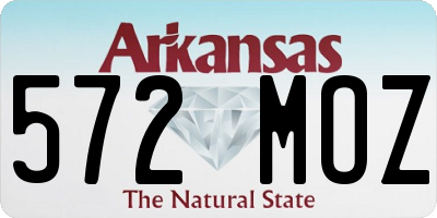 AR license plate 572MOZ