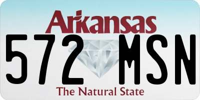 AR license plate 572MSN