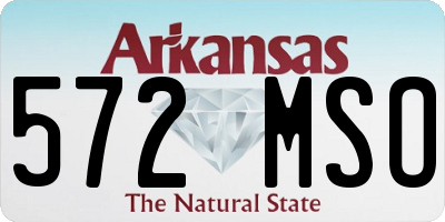 AR license plate 572MSO