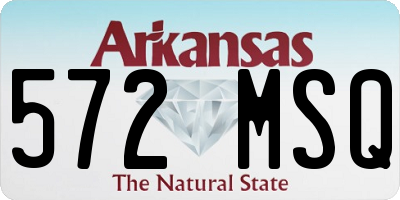 AR license plate 572MSQ