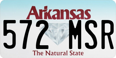 AR license plate 572MSR