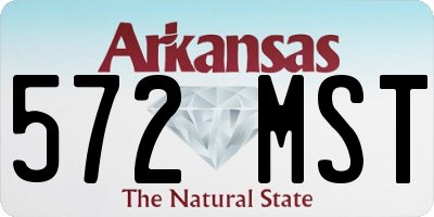 AR license plate 572MST