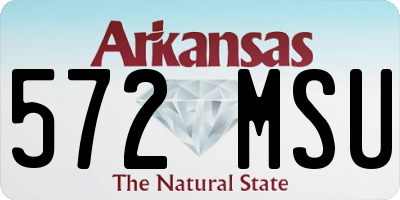 AR license plate 572MSU